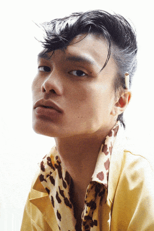 Model Scott Mei photographed for Ponyboy magazine by Alexander Thompson. GIF.