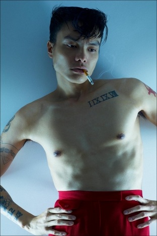 Model Scott Mei photographed for Ponyboy magazine by Alexander Thompson. Look 3.