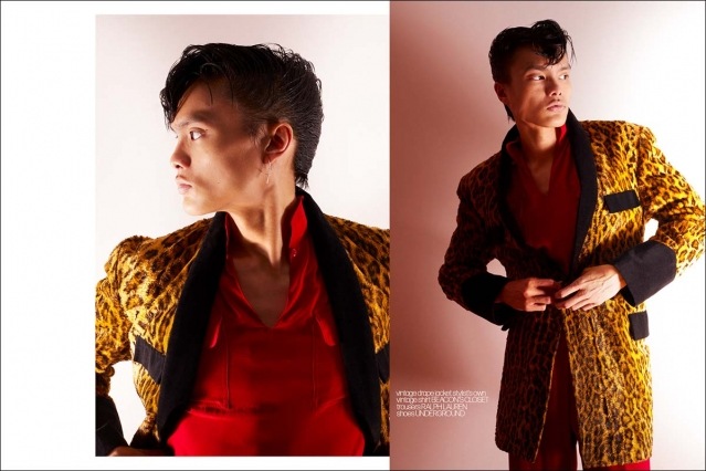 Model Scott Mei photographed for Ponyboy magazine by Alexander Thompson. Spread 4.