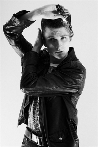 Actor/Model Louis Kehoe photographed for Ponyboy by Alexander Thompson in New Yorjk City. Look 8 - 2.