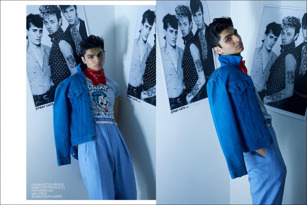 Riyaan Jiwani photographed by Alexander Thompson for Ponyboy magazine in New York City. Spread 2.