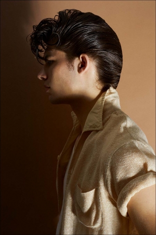 Model Chase Osthoff from Coven Management photographed for Ponyboy by Alexander Thompson. Look 9.