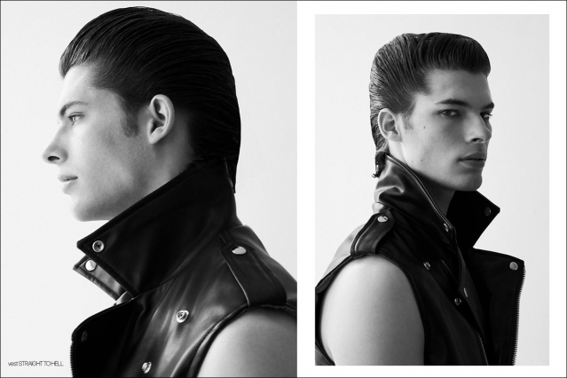 Model Chase Osthoff from Coven Management photographed for Ponyboy by Alexander Thompson. Spread 1.