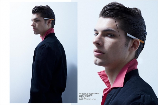 Model Chase Osthoff from Coven Management photographed for Ponyboy by Alexander Thompson. Spread 4.