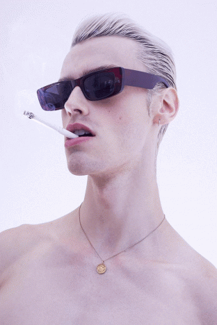 Model Jack Beaumont from One Managment photographed for Ponyboy by Alexander Thompson in New York City. GIF-2.