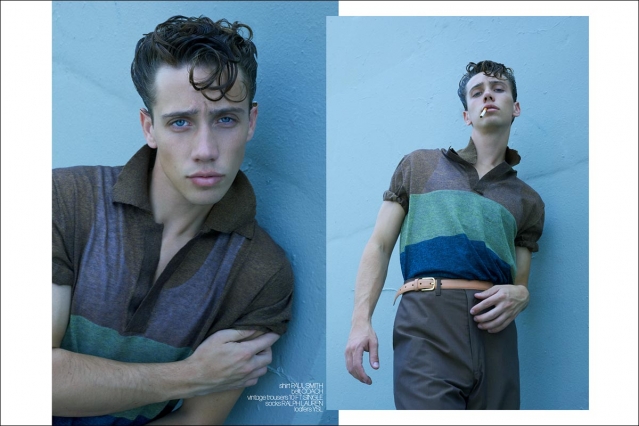 Model Parker Smith photographed by Alexander Thompson for Ponyboy. Spread 2.