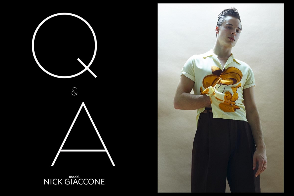 Model Nick Giaccone from Coven Management for Ponyboy. Photography by Alexander Thompson. Opening spread.