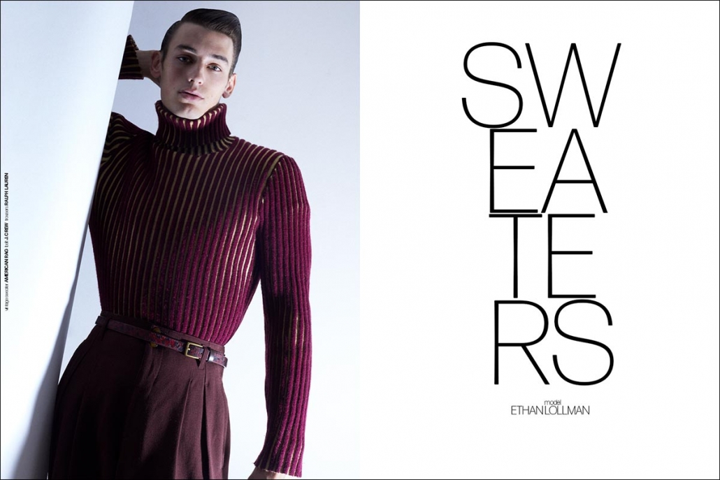 Model Ethan Lollman for Ponyboy. Photography by Alexander Thompson.