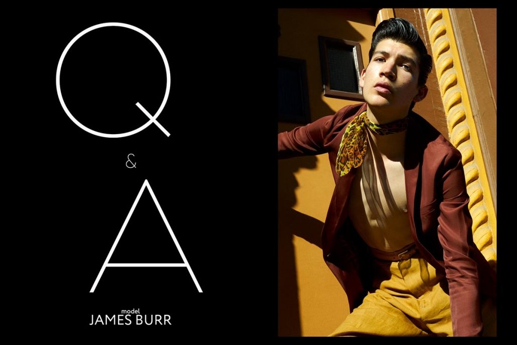 Model James BUrr from One Management photographed for Ponyboy by Alexander Thompson in New York City.