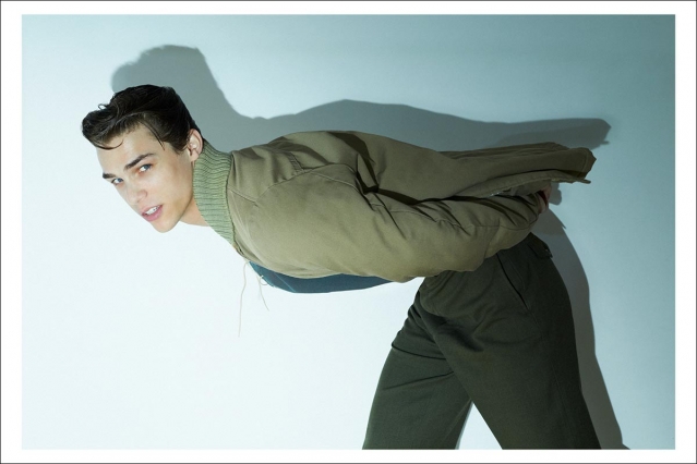 Model Vincent Paladino from One Management for Ponyboy. Photographed in New York City by Alexander Thompson. Spread 5.