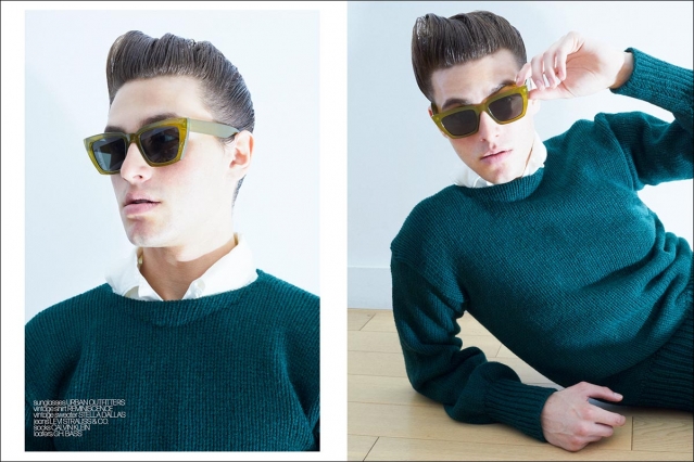 Model Jonah Wolfson from Muse Management for Ponyboy. Photographed in New York City by Alexander Thompson. Spread 8.