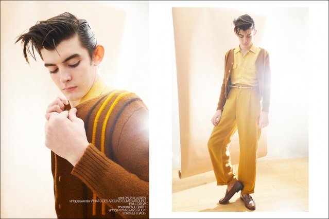 Model Kai Shapiro from State Management for Ponyboy. Photographed in New York City by Alexander Thompson. Spread 7.