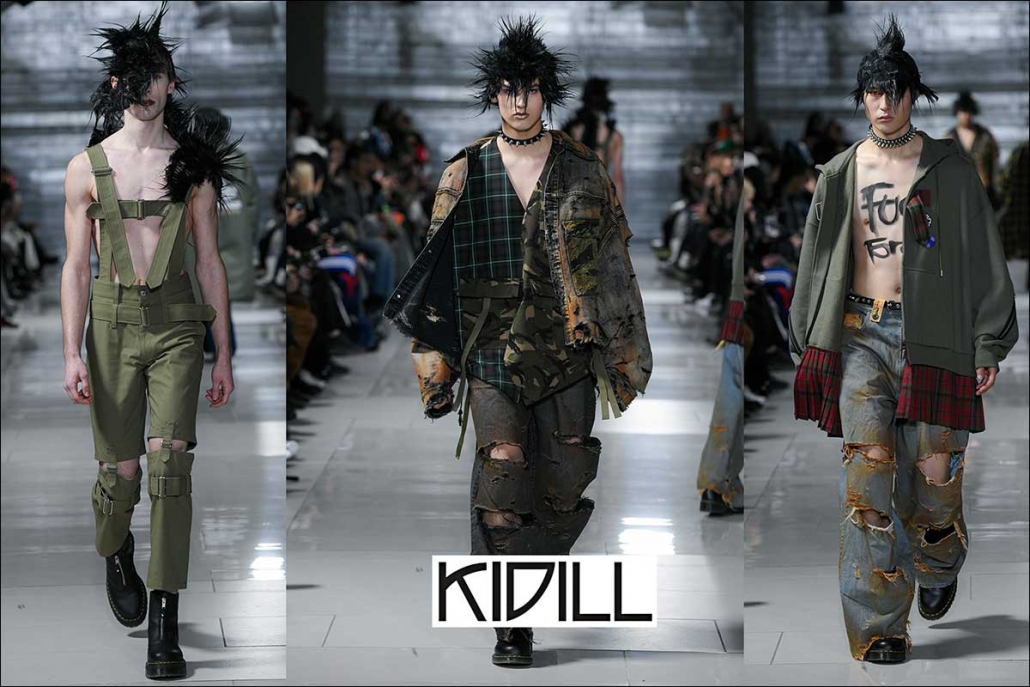 The KIDILL collection for Fall Winter 2024 shown during Paris Fashion Week. Ponyboy magazine. Opening spread.