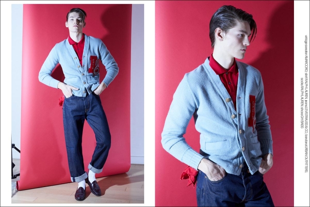 Model Dodge Dunlap from the Marilyn Agency. Photographed for Ponyboy by Alexander Thompson. Spread 5.