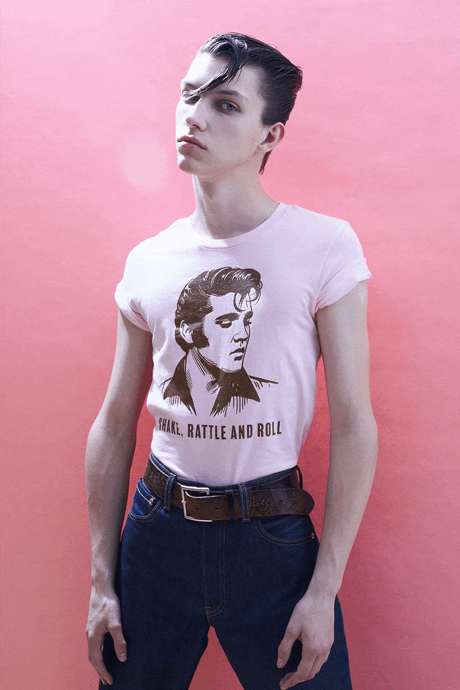 Model Calvin Gray from One Management. Photographed for Ponyboy by Alexander Thompson. GIF.