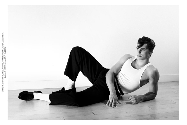 Model Numan Maloney from ONE Management. Photographed for Ponyboy by Alexander Thompson. Spread 9.