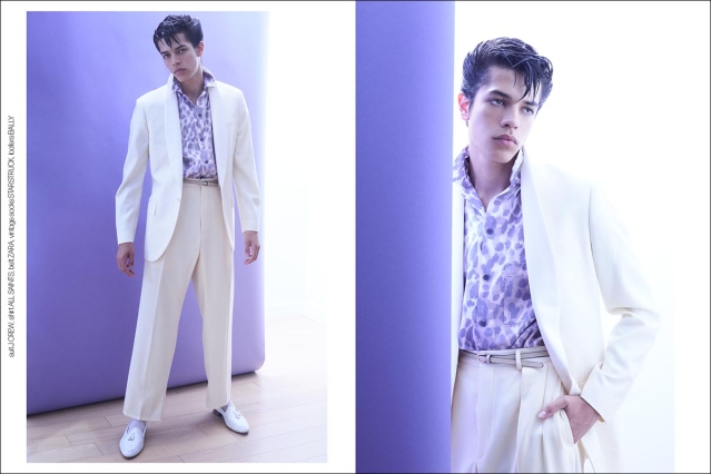 Model Emiliano Cruz-Marsted from State Management. Photographed for Ponyboy by Alexander Thompson. Spread 6.