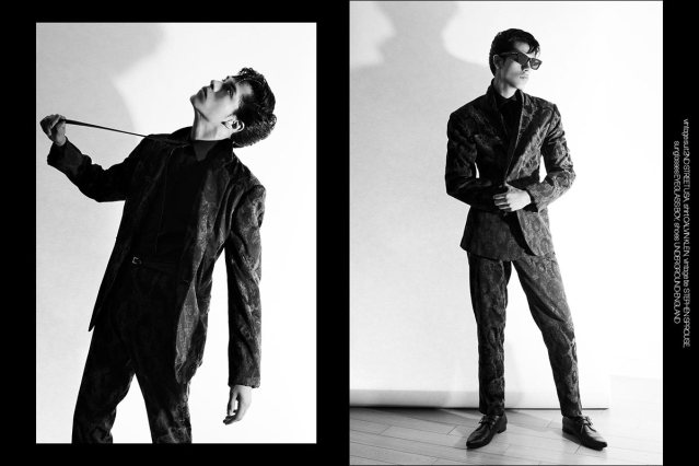 Model Emiliano Cruz-Marsted from State Management. Photographed for Ponyboy by Alexander Thompson. Spread 7.