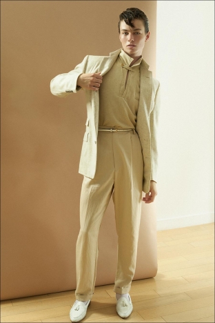 Model Ian Alexander from Crawford Models. Photographed for Ponyboy by Alexander Thompson. Look 5.