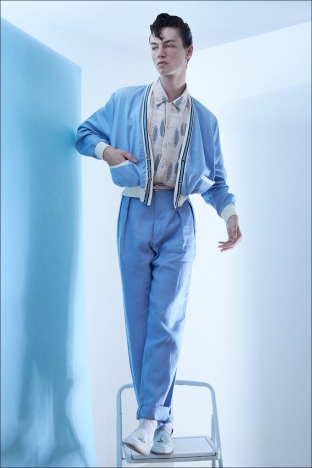 Model Ian Alexander from Crawford Models. Photographed for Ponyboy by Alexander Thompson. Look 6.