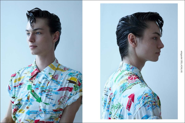 Model Ian Alexander from Crawford Models. Photographed for Ponyboy by Alexander Thompson. Spread 1.
