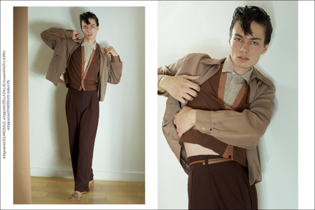 Model Ian Alexander from Crawford Models. Photographed for Ponyboy by Alexander Thompson. Spread 4.