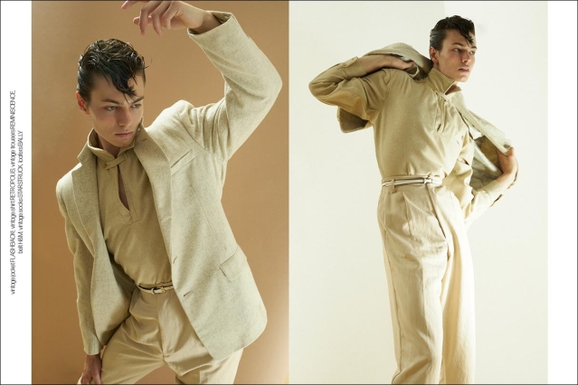 Model Ian Alexander from Crawford Models. Photographed for Ponyboy by Alexander Thompson. Spread 5.