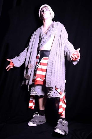 The Charles Jeffrey LOVERBOY AW 2025 collection. Look 46.