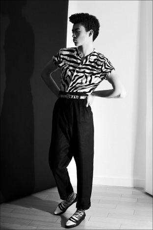 Model Tate Moore from Muse Models. Photographed for Ponyboy by Alexander Thompson. Look 3.