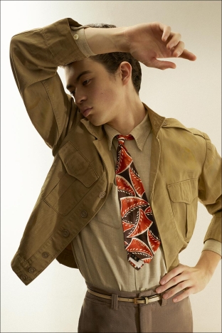 Model Tate Moore from Muse Models. Photographed for Ponyboy by Alexander Thompson. Look 9.