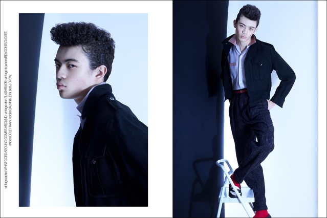 Model Tate Moore from Muse Models. Photographed for Ponyboy by Alexander Thompson. Spread 5.