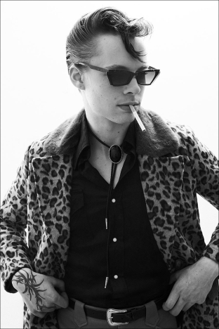 Model Erik Harding from Crawford Models. Photographed for Ponyboy by Alexander Thompson. Look 10.