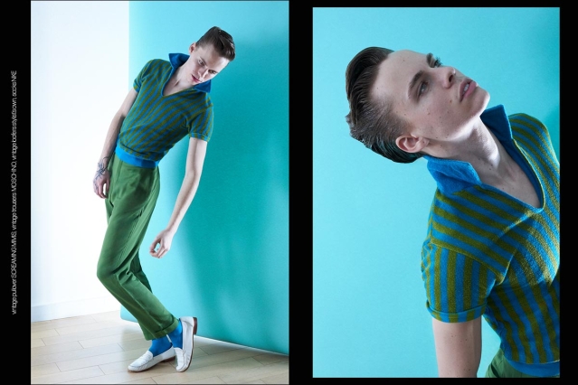 Model Erik Harding from Crawford Models. Photographed for Ponyboy by Alexander Thompson. Spread 5.