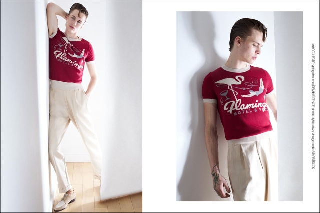 Model Erik Harding from Crawford Models. Photographed for Ponyboy by Alexander Thompson. Spread 6.