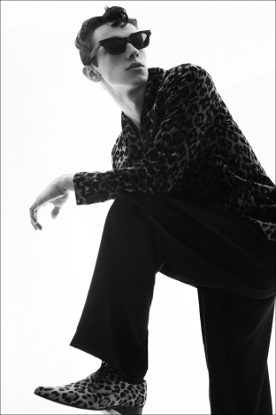Model Parker Haws from Muse Models. Photographed for Ponyboy by Alexander Thompson. Look 10.