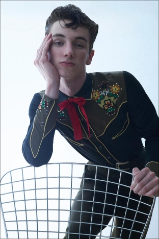 Model Parker Haws from Muse Models. Photographed for Ponyboy by Alexander Thompson. Look 11.
