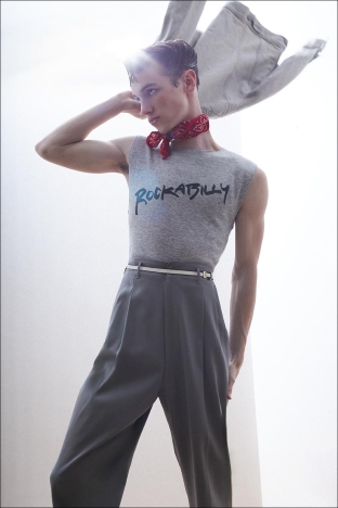 Model Parker Haws from Muse Models. Photographed for Ponyboy by Alexander Thompson. Look 7.