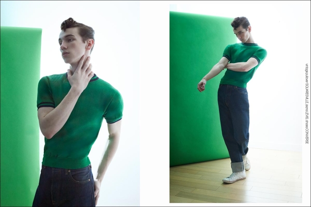 Model Parker Haws from Muse Models. Photographed for Ponyboy by Alexander Thompson. Spread 2.