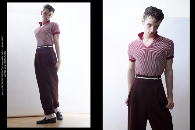 Model Parker Haws from Muse Models. Photographed for Ponyboy by Alexander Thompson. Spread 6.