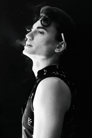 Model Ivan Vuckovic from Muse Models. Photographed for Ponyboy by Alexander Thompson. GIF.