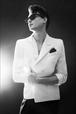 Model Ivan Vuckovic from Muse Models. Photographed for Ponyboy by Alexander Thompson. Look 7.