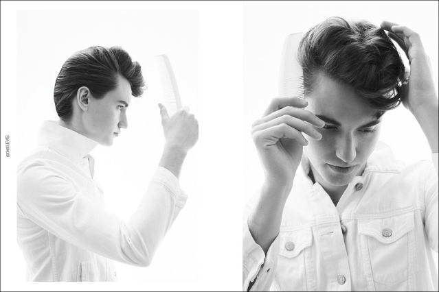 Model Ivan Vuckovic from Muse Models. Photographed for Ponyboy by Alexander Thompson. Spread 2.