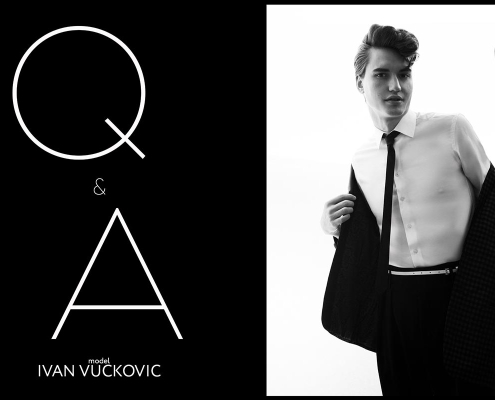 Model Ivan Vuckovic from Muse Models. Photographed for Ponyboy by Alexander Thompson. Opening spread.
