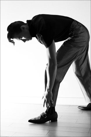 Actor/model Alex Sanson from State Management. Photographed for Ponyboy by Alexander Thompson. Look 9 - 2.