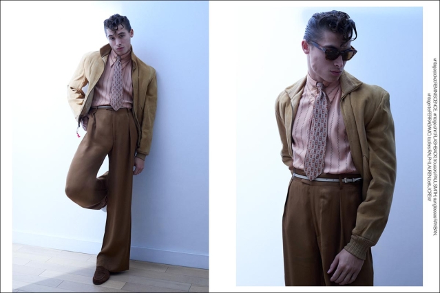 Actor/model Alex Sanson from State Management. Photographed for Ponyboy by Alexander Thompson. Spread 8.