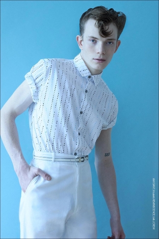 Model Casey Hare from Crawford Models. Photographed for Ponyboy by Alexander Thompson. Look 2.