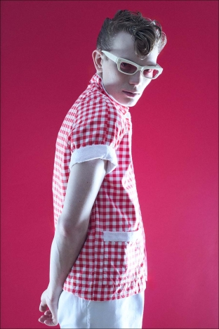 Model Casey Hare from Crawford Models. Photographed for Ponyboy by Alexander Thompson. Look 6.