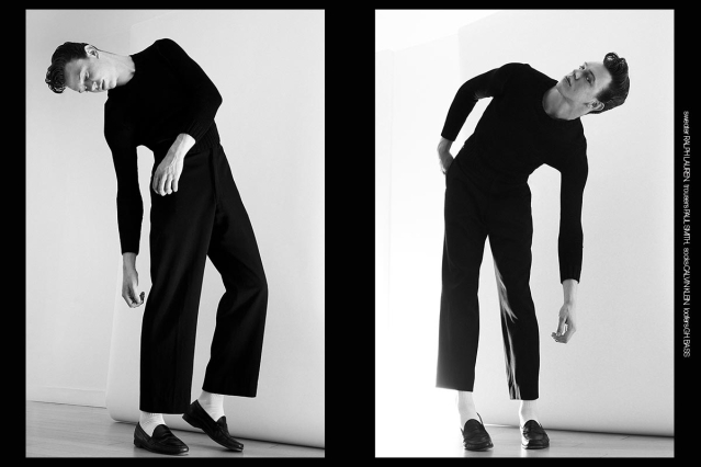 Model Kyle Bender from Crawford Models. Photographed for Ponyboy by Alexander Thompson in New York City. Spread 3.