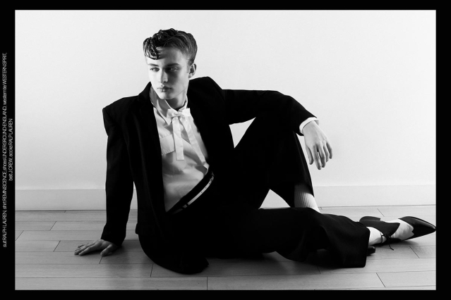 Model Ox Hirt from Two Management in New York City. Photographed for Ponyboy by Alexander Thompson. Spread 5.