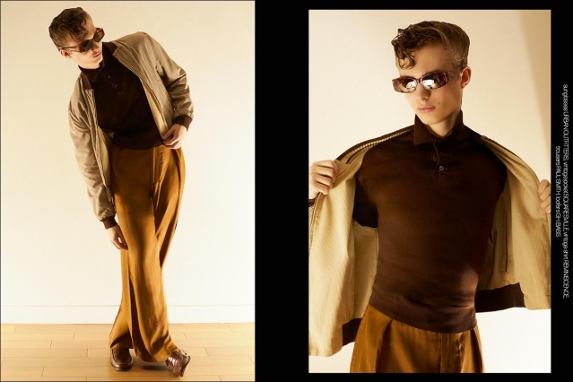 Model Ox Hirt from Two Management in New York City. Photographed for Ponyboy by Alexander Thompson. Spread 6.